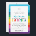 Convite BAR MODERNO MITZVAH - Arco-Íris colorido do técnic<br><div class="desc">por kat massard >> https://linktr.ee/simplysweetpaperie << Um design de convite moderno, simplesmente clássico, para o BAR do seu filho, BAT ou B'NAI MITZVAH TIP :: 1. Para alterar/mover gráficos e fontes e adicionar mais texto - pressione o botão "personalizar". - - - - - - - - - - -...</div>