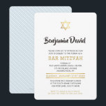 Convite BAR MODERNO MITZVAH CONVIDA estrela simples na mod<br><div class="desc">por kat massard >> www.simplysweetPAPERIE.com << Um design simples, mas clássico, para a celebração do BAT MITZVAH do seu filho. Uau seus amigos e família com este pequeno número;D Configuração como modelo é simples para você adicionar seus próprios detalhes, adicionar sua foto ou clicar no botão personalizar e você pode...</div>