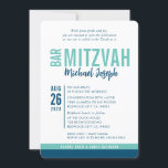 Convite BAR MODERNO MITZVAH data de tendência verde-menta<br><div class="desc">por kat massard > WWW.SIMPLYSWEETPAPERIE.com Ame o design,  mas gostaria de ver algumas mudanças - outro esquema de cores,  produto,  adicionar uma foto ou adaptado para uma ocasião diferente - não me preocupes simplesmente me contatar - estou feliz em ajudar! - - - -</div>