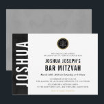 Convite BAR MODERNO MONOGRAMA  MITZVAH bar preto<br><div class="desc">pelo kat massard >> kat@simplysweetPAPERIE.com <<< design de convite de tendência para o BAR do seu filho MITZVAH Setup como modelo, é simples você adicionar seus próprios detalhes ou clicar no botão personalizar e você pode adicionar ou alterar texto, fontes, tamanhos etc. DICA: 1. Para alterar/mover gráficos / alterar a...</div>