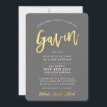Convite BAR moderno PERSONALIZADO Mitzvah para Ouro Faux d<br><div class="desc">*** NOTA - O EFEITO DA FOLHA DE OURO VERMELHO É UMA IMAGEM IMPRESSA *** - - - - - - - - - - - - - - - - - - - - - - - - - - - - - - - - CONTATE-ME para o "tipo...</div>