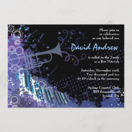 Convite Bar Musical de Trompete e Piano Bat Mitzvah Convit