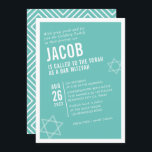 Convite Bar NEGRITO MITZVAH, branco de menta de ângulo mod<br><div class="desc">por kat massard > WWW.SIMPLYSWEETPAPERIE.com Ame o design,  mas gostaria de ver algumas mudanças - outro esquema de cores,  produto,  adicionar uma foto ou adaptado para uma ocasião diferente - não me preocupes simplesmente me contatar - estou feliz em ajudar! - - - -</div>
