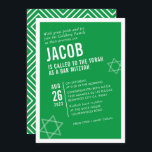 Convite Bar NEGRITO MITZVAH, branco verde, de ângulo moder<br><div class="desc">por kat massard > WWW.SIMPLYSWEETPAPERIE.com Ame o design,  mas gostaria de ver algumas mudanças - outro esquema de cores,  produto,  adicionar uma foto ou adaptado para uma ocasião diferente - não me preocupes simplesmente me contatar - estou feliz em ajudar! - - - -</div>