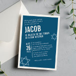 Convite Bar NEGRITO MITZVAH marinho de ângulo moderno simp<br><div class="desc">por kat massard > WWW.SIMPLYSWEETPAPERIE.com Ame o design,  mas gostaria de ver algumas mudanças - outro esquema de cores,  produto,  adicionar uma foto ou adaptado para uma ocasião diferente - não me preocupes simplesmente me contatar - estou feliz em ajudar! - - - -</div>