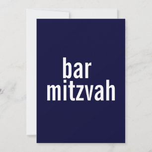 Convite Bar ou Bat Mitzvah Anuncia {Azul escuro}