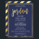 Convite BAR PERSONALIZADO Mitzvah Convide para o marinho J<br><div class="desc">pelo kat massard >> www.simplysweetPAPERIE.com << *** NOTA - O EFEITO DO FOLHO DE OURO SHINY É UMA IMAGEM IMPRESSA *** - - - - - - - - - - - - - - - - - - - - - - - - - - - - - -...</div>