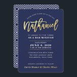 Convite BAR PERSONALIZADO Mitzvah, marinho moderno NATHANI<br><div class="desc">*** NOTA - O EFEITO DA FOLHA DE OURO É UMA IMPRESSÃO *** - - - - - - - - - - - - - - - - - - - - - - - - - - - - - - - - - - - - - -...</div>