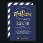 Convite BAR PERSONALIZADO Mitzvah marinho moderno   nome d<br><div class="desc">- - - - - - - - - - - - - - - - - - - - - - - - - - - - - - - - - - - - - - - - - - - - - - - - - - -...</div>