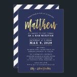 Convite BAR PERSONALIZADO Mitzvah marinho moderno   nome d<br><div class="desc">- - - - - - - - - - - - - - - - - - - - - - - - - - - - - - - - - - - - - - - - - - - - - - - - - - -...</div>