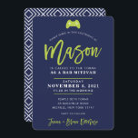 Convite BAR PERSONALIZADO Mitzvah marinho moderno para jog<br><div class="desc">*** NOTA - A fonte do Script TIPO DE VERDE LIMÃO É UMA IMAGEM IMPRESSA *** - - - - - - - - - - - - - - - - - - - - - - CONTATE ME para a "inscrição de scripts" personalizada Adorem o design, mas gostariam...</div>