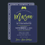 Convite BAR PERSONALIZADO Mitzvah marinho moderno para jog<br><div class="desc">*** NOTA - A fonte do Script TIPO DE VERDE LIMÃO É UMA IMAGEM IMPRESSA *** - - - - - - - - - - - - - - - - - - - - - - CONTATE ME para a "inscrição de scripts" personalizada Adorem o design, mas gostariam...</div>