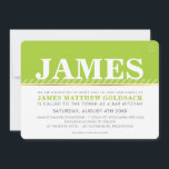 Convite BAR SIMPLES MITZVAH verde limão moderno da estrela<br><div class="desc">pelo kat massard >> WWW.SIMPLYSWEETPAPERIE.COM <<< Uma tendência, design simples para os CONVITES MITZVAH do BAR do seu filho. Uau, seus amigos e família com este pequeno número;DSetup como modelo é simples para você adicionar seus próprios detalhes, adicionar sua foto ou clicar no botão personalizar e você pode adicionar ou...</div>