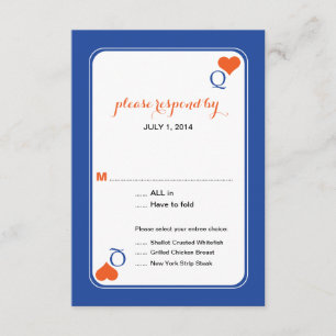 Convite Baralho da Rainha de Copas RSVP Casamento