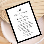 Convite Barato Orçamento Posta Recepção de casamento Branc<br><div class="desc">Esses convites de recepções de casamento elegantes, mas baratos, apresentam um fundo branco para seus detalhes de casamento que aparecerão em preto. A design é aprimorada por uma pequena borda preta ao redor da borda. Este convite à recepção de casamento poste é simples, elegante e barato — que combinação de...</div>