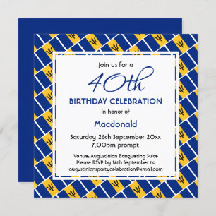 Convite BARBADOS FLAG Custom Birthday Celebration