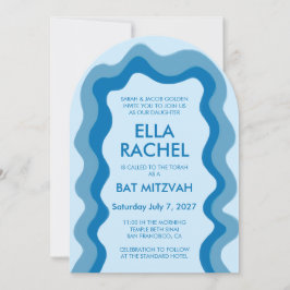 Convite BarBat Mitzvah personalizado do Arch de Moldura Mo