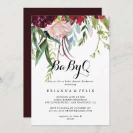 Convite Barbecue Chá de fraldas de Luxo Whimsical Boho Bab
