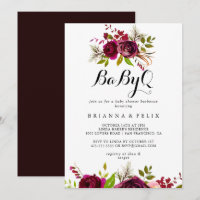 Barbecue Chá de fraldas Rustic Blush Burgundy Baby