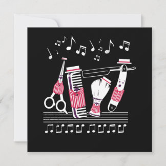 Convite Barbershop Quartet From Hairdresser Tools Gift