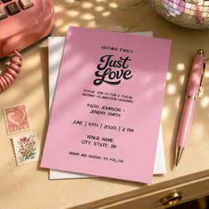 Convite Barbiecore Apenas Amor Rosa Retro
