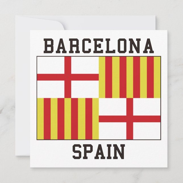 Convite Barcelona, bandeira da espanha (Frente)