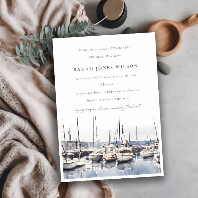 Convite Barcos Costeiros Mudados no Aniversário de Passage (Criador carregado)