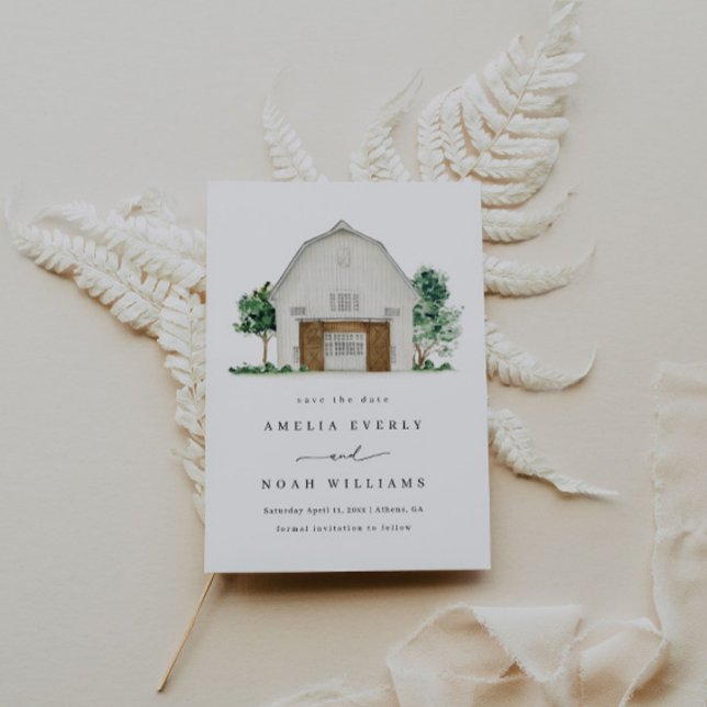 Convite Barn Salve A Data, Farmhouse Russo Salve A Data (Criador carregado)