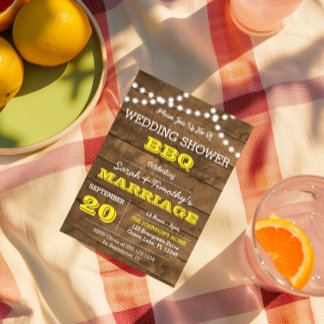 Convite Barnwood Ilumina Dourada Festa de casamento Convit