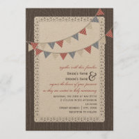 Barnwood & laço inspirados com casamento da