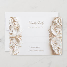Convite Baroque RSVP Card for Wedding