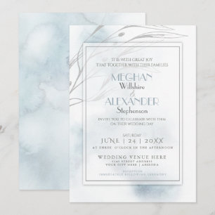 Convite Barra De Cores Azuis Modernos