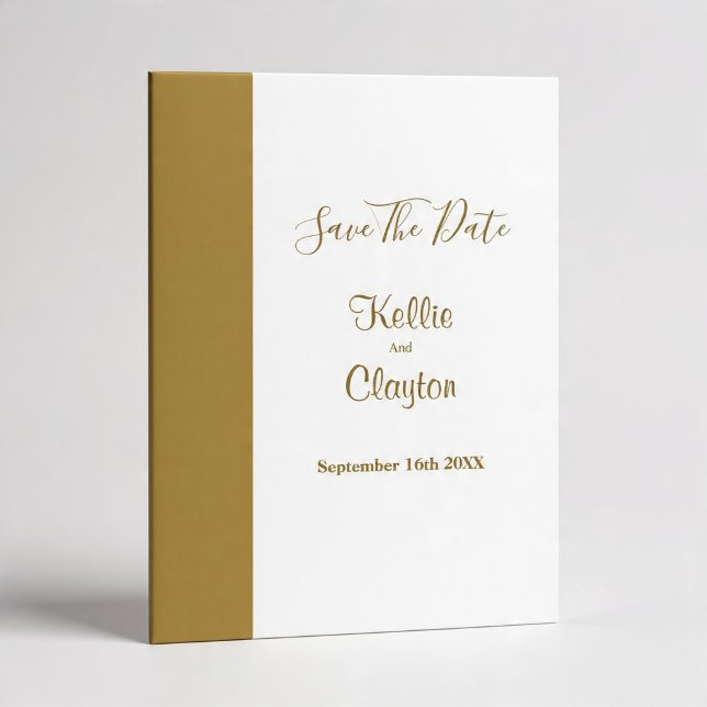 Convite Barra de Ouro Minimalista Moderna (Criador carregado)