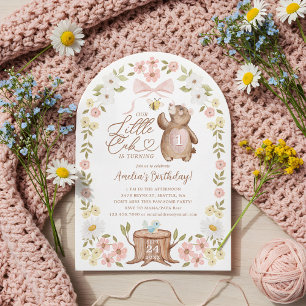 Convite Barramento Floral De Madeira Cubo Pequeno primeiro