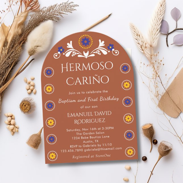 Convite Barro Cielito Lindo Batismo e primeiro aniversario (Criador carregado)