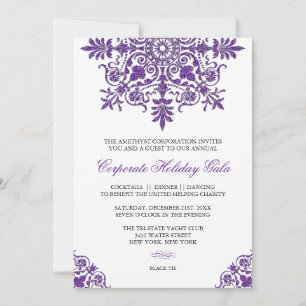 Convite Barroco Ametista Festa de Feriado