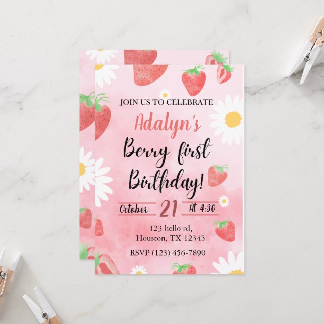 Convite Barry primeiro aniversário (Frente/Verso In Situ)