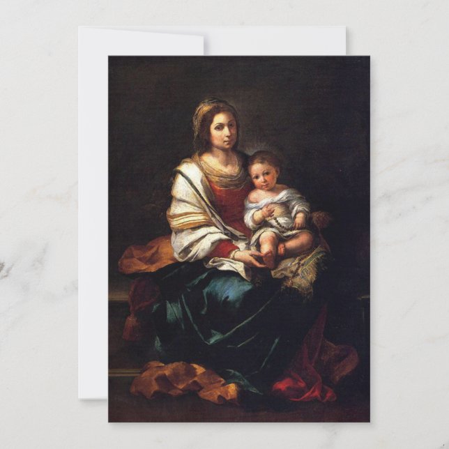 Convite Bartolomé Esteban Murillo - La Virgen del Rosario (Frente)