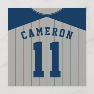 Convite Baseball Jersey Themed Party Convida Modelo