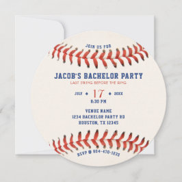 Convite Baseball Last Swing Before the Ring Bachelor Party