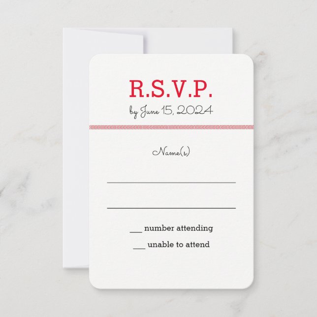 Convite Baseball Love Wedding RSVP (Frente)