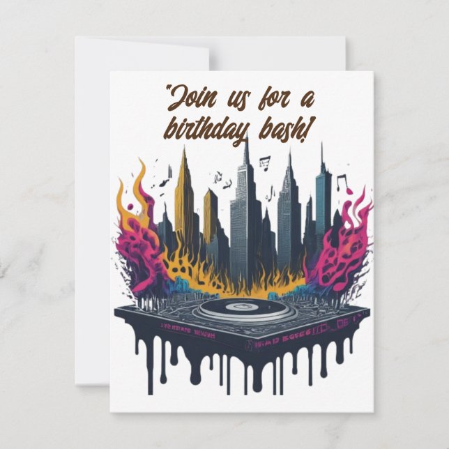 Convite Bash de aniversário! (Frente)