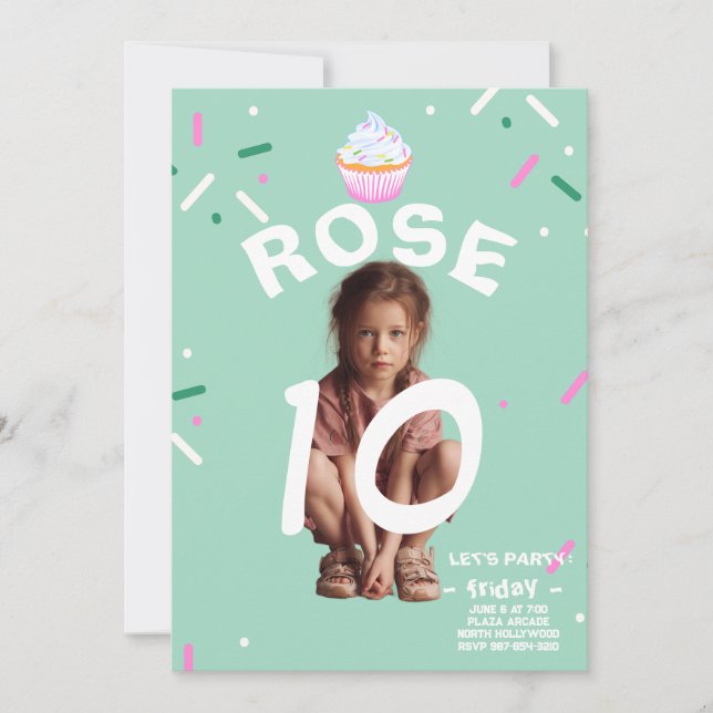 Convite Bash de Celebração de Dígitos Duplos (Frente)