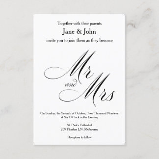 Convite Básico de Casamento