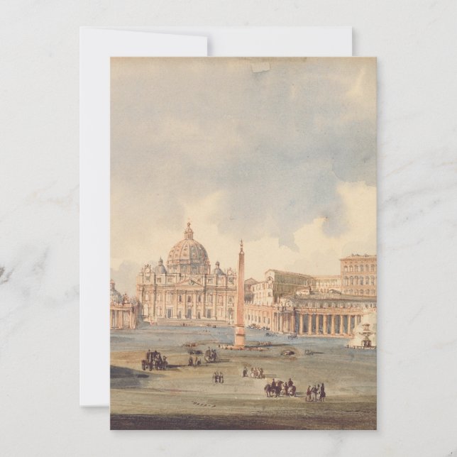 Convite Basílica Papal de São Pedro no Vaticano (Frente)
