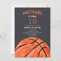 Basketball Sports Boy 10th Birthday Party