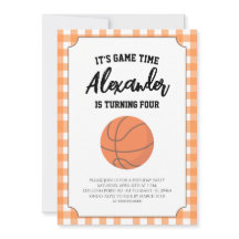 Basquete de Gingham de Aniversário