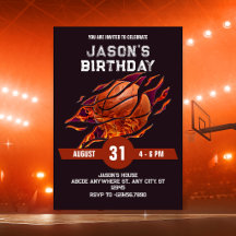 Basquete moderno fogo aniversário