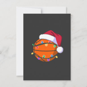 Convite Basquetebol de Homem de Neve Natal Santa Beisebol