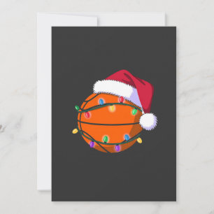 Convite Basquetebol de Natal Boneco de Neve Santa Beisebol